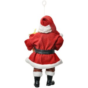 Decorazione Appendibile Babbo Natale Clayre & Eef 66245 10x6x17 cm Rosso e Bianco