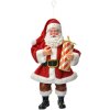 Decorazione Appendibile Babbo Natale Clayre & Eef 66245 10x6x17 cm Rosso e Bianco