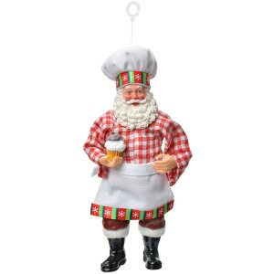 Clayre & Eef 66249 Decorazione Appendibile Babbo Natale 9x6x17 cm