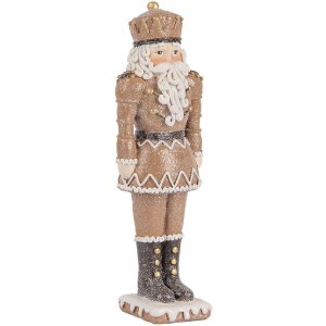 Schiaccianoci decorativo Clayre & Eef 6PR5532 6x5x18 cm Marrone e Bianco
