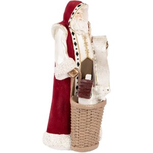 Clayre & Eef 6PR5536 Decorazione Babbo Natale Beige Rosso 15x14x29 cm