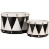 Set di 2 Tamburi Decorativi Clayre & Eef 6Y5806 Ø 40x25 / Ø 26x17 cm