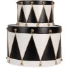 Set di 2 Tamburi Decorativi Clayre & Eef 6Y5806 Ø 40x25 / Ø 26x17 cm
