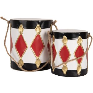 Set di 2 Tamburi Decorativi Clayre & Eef 6Y5808...