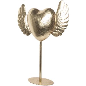 Cuore decorativo in ferro Clayre & Eef 6Y5862 Oro...