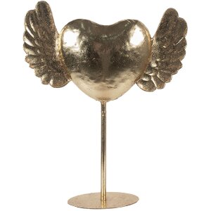 Cuore decorativo in ferro Clayre & Eef 6Y5862 Oro 38x11x47 cm