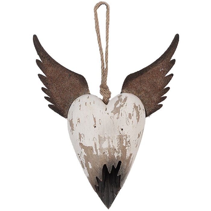 Clayre & Eef 6H2415S Decorazione Ciondolo Cuore 17x3x20 cm