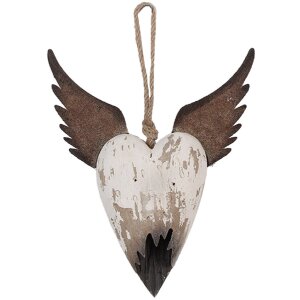 Clayre & Eef 6H2415S Decorazione Ciondolo Cuore 17x3x20 cm