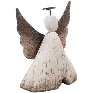 Decorazione Angelo Clayre & Eef 8x3x9 cm Bianco Marrone 6H2416S