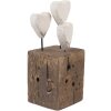 Clayre & Eef 6H2418 Decorazione Cuori 7x6x15 cm in Legno