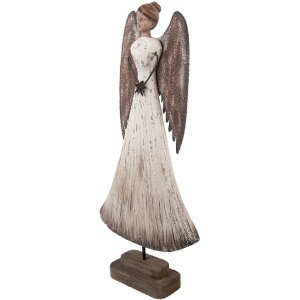 Decorazione Angelo Clayre & Eef 6H2424 19x6x42 cm Bianco