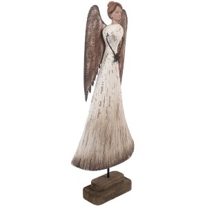 Decorazione Angelo Clayre & Eef 6H2424 19x6x42 cm Bianco