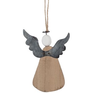 Decorazione Angelo Sospeso Clayre & Eef 6H2429 9x2x13 cm Marrone