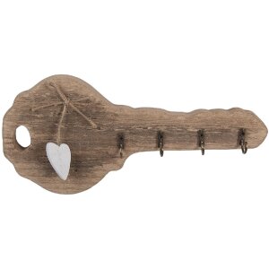 Portachiavi Clayre & Eef 6H2430 30x4x14 cm Marrone