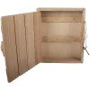 Portachiavi in legno e ferro Clayre & Eef 6H2431 24x7x30 cm marrone-bianco