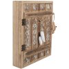 Portachiavi in legno e ferro Clayre & Eef 6H2431 24x7x30 cm marrone-bianco