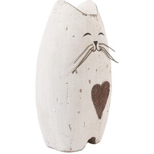 Decorazione Gatto Clayre & Eef 6H2435L 8x6x14 cm in Legno