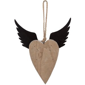 Clayre & Eef 6H2415M Decorazione Ciondolo a Forma di Cuore 18x3x22 cm