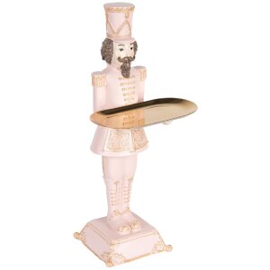 Clayre & Eef 6PR5368 Decorazione Schiaccianoci Rosa 18x17x40 cm