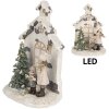 Clayre & Eef 6PR5371 Decorazione Bambino con Albero di Natale con LED 16x9x21 cm