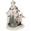 Clayre & Eef 6PR5371 Decorazione Bambino con Albero di Natale con LED 16x9x21 cm