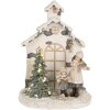 Clayre & Eef 6PR5371 Decorazione Bambino con Albero di Natale con LED 16x9x21 cm