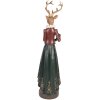 Decorazione Cervo Clayre & Eef 6PR5409 9x8x37 cm Marrone-Verde