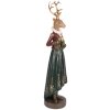 Decorazione Cervo Clayre & Eef 6PR5409 9x8x37 cm Marrone-Verde