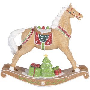 Cavallo a dondolo decorativo Clayre & Eef 6PR5415 26x7x24 cm