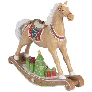 Cavallo a dondolo decorativo Clayre & Eef 6PR5415 26x7x24 cm