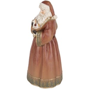 Decorazione Babbo Natale Clayre & Eef 6PR5544 20x18x39 cm Rosso e Oro