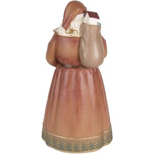 Decorazione Babbo Natale Clayre & Eef 6PR5544 20x18x39 cm Rosso e Oro