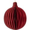 Pallina di Natale in carta Clayre & Eef 6PA0516R Ø 8x10 cm Rossa