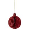 Pallina di Natale in carta Clayre & Eef 6PA0516R Ø 8x10 cm Rossa