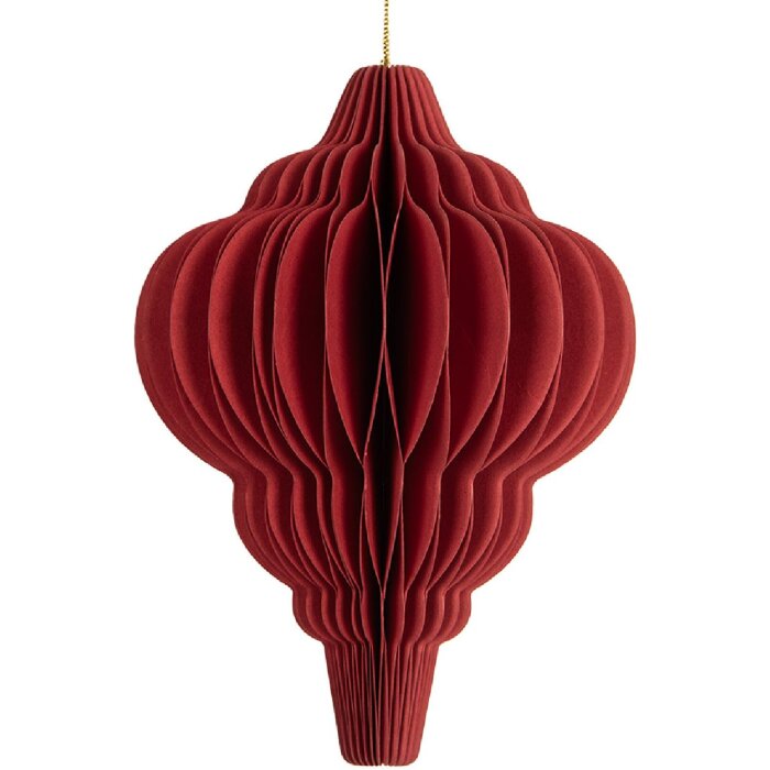 Pallina di Natale in Carta Clayre & Eef 6PA0520 Ø 9x12 cm Rossa