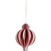 Pallina di Natale in carta Clayre & Eef 6PA0521 Ø 10 cm Rosso-Bianco