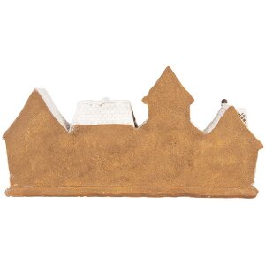 Clayre & Eef 6PR5377 Decorazione di Case 25x6x13 cm Marrone/Bianco