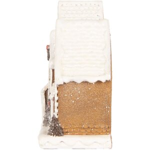 Clayre & Eef 6PR5377 Decorazione di Case 25x6x13 cm Marrone/Bianco