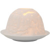 Portacandele in porcellana Clayre & Eef 6CE2208 Bianco Ø 12x8 cm