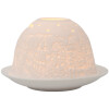 Portacandele in porcellana Clayre & Eef 6CE2208 Bianco Ø 12x8 cm