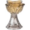 Portacandele Clayre & Eef 6GL5342Y Ø 7x10 cm Marrone-Grigio