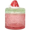 Barattolo con coperchio Clayre & Eef 6GL5343 Rosso Verde Ø 9x12 cm