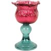 Portacandele Clayre & Eef 6GL5347 Ø 10x16 cm Rosa e Verde