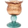 Portacandele Clayre & Eef 6GL5348 Ø 10x14 cm Arancione e Verde