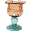 Portacandele Clayre & Eef 6GL5348 Ø 10x14 cm Arancione e Verde