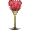 Portacandele decorativo Clayre & Eef 6GL5349 Ø 8x18 cm Rosa e Verde