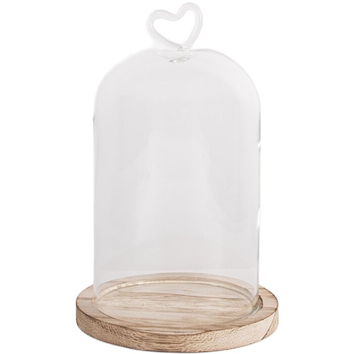 Clayre & Eef 6GL5359 Campana di vetro Ø 12x19 cm