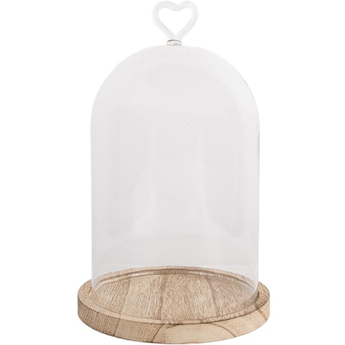 Campana in vetro Clayre & Eef 6GL5360 Ø 14x22 cm