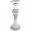 Portacandele Clayre & Eef 6PR5801 Ø 10x27 cm Bianco e Blu