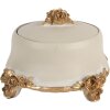 Scatola Gioielli Clayre & Eef 6PR5802 Ø 14x9 cm Beige-Oro
